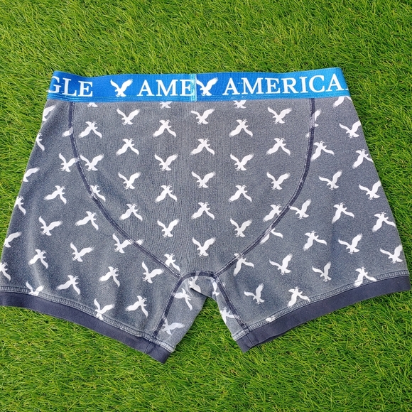 Excellent Used Condition Men's AMERICAN EAGLE blue logo boxer briefs size XL. - Picture 3 of 9